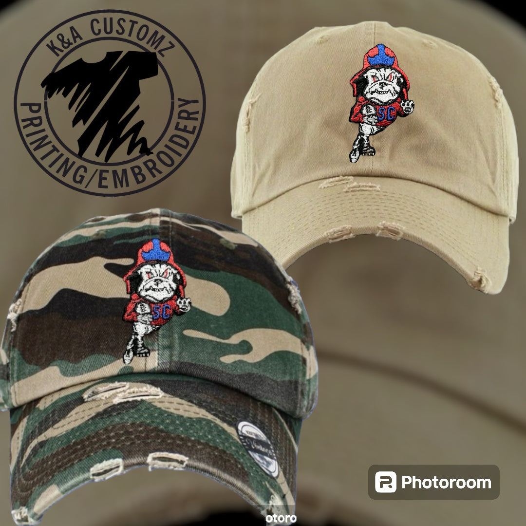 Distressed SCSU “Old Spike” Embroidered Baseball Cap