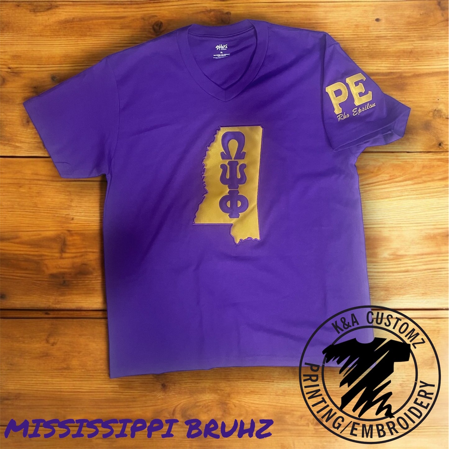 State Embroidered Tee
