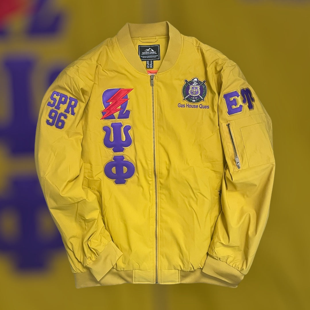 CUSTOM FLIGHT JACKET with Letters and Shield